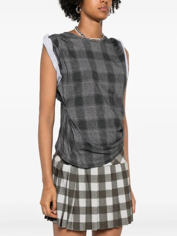 OUR LEGACY トップス　グレー OUR LEGACY Checkered Tank Top | グレー | FARFETCH JP