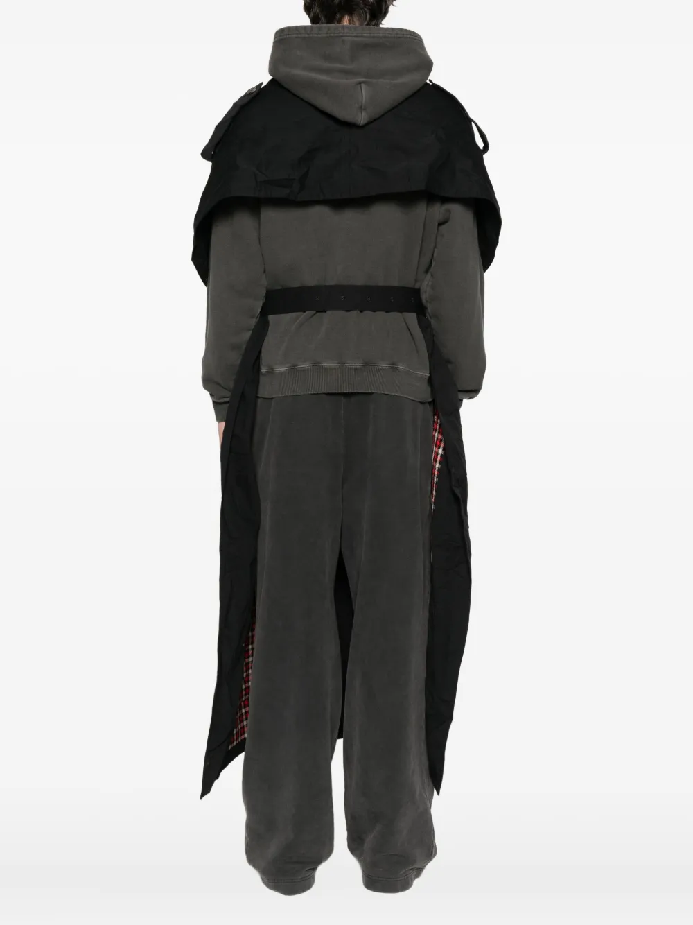 Balenciaga Trenchcoat met capuchon Zwart