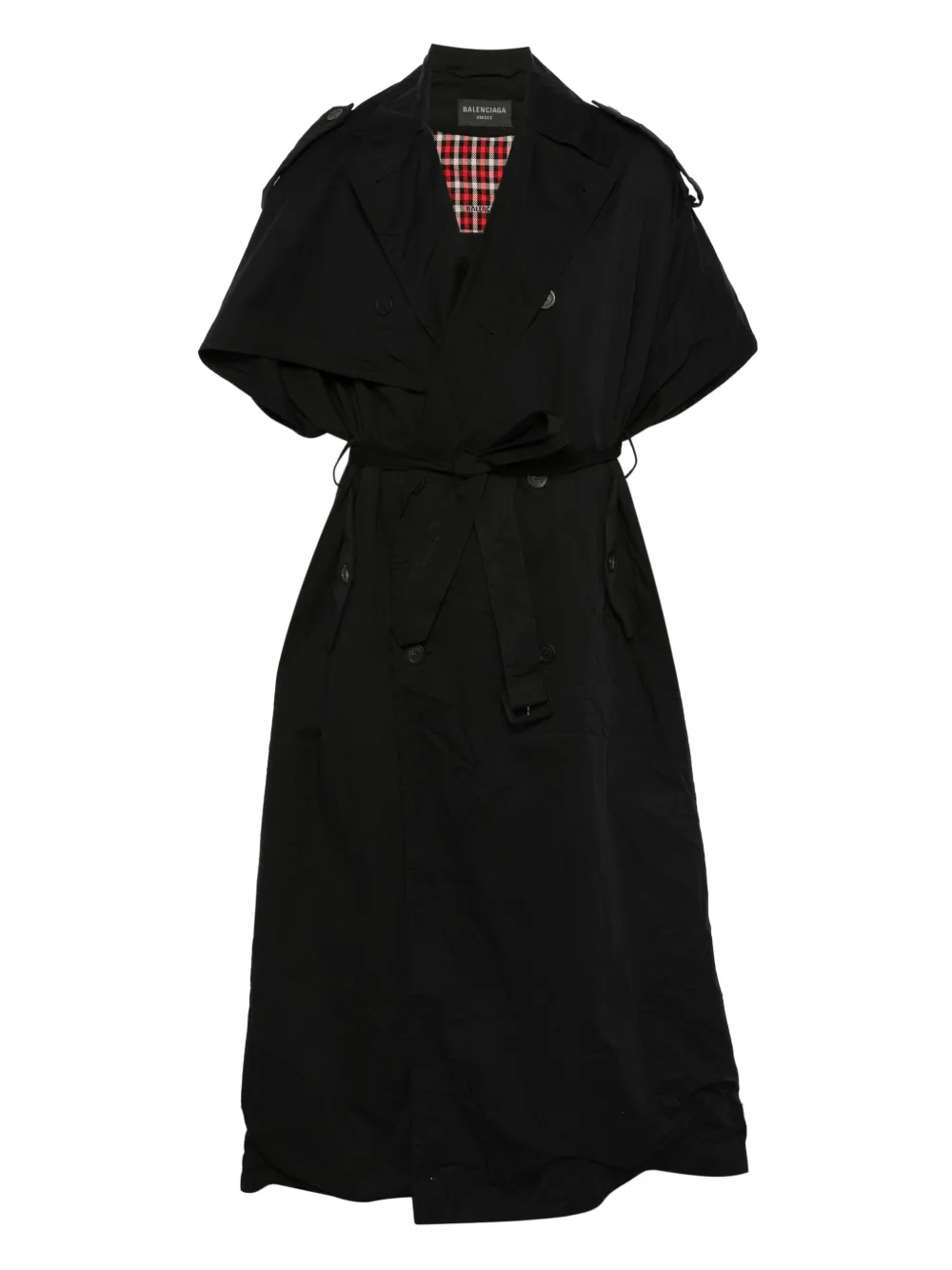 Balenciaga Trenchcoat met capuchon Zwart