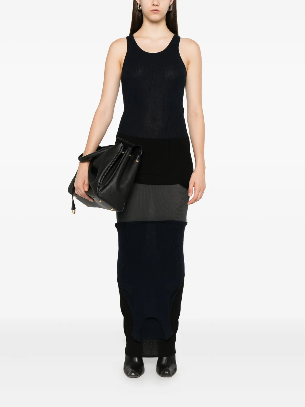 Balenciaga Sleeveless Maxi Dress In Black