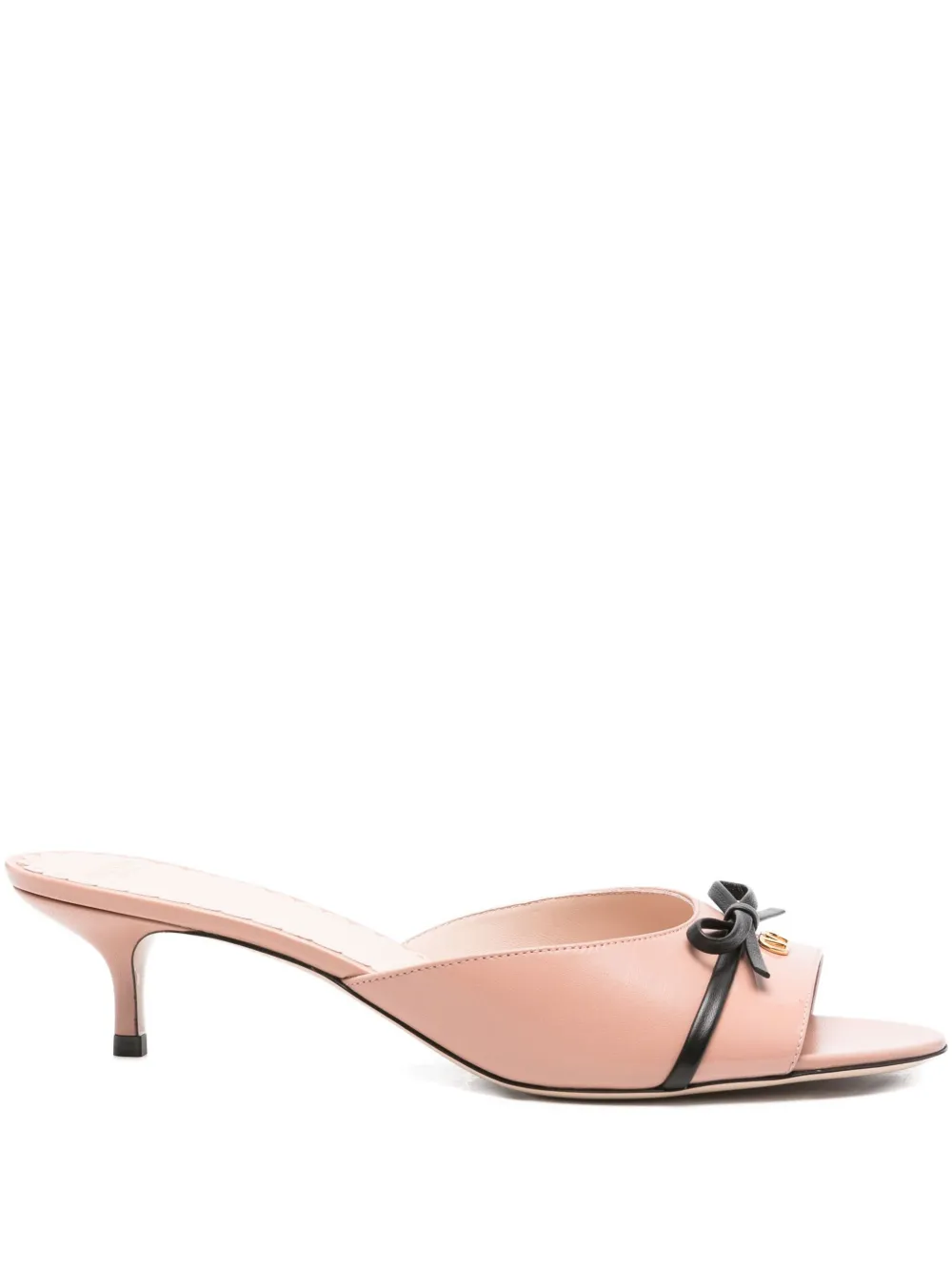Valentino Garavani 45mm leather heeled mules Neutrals