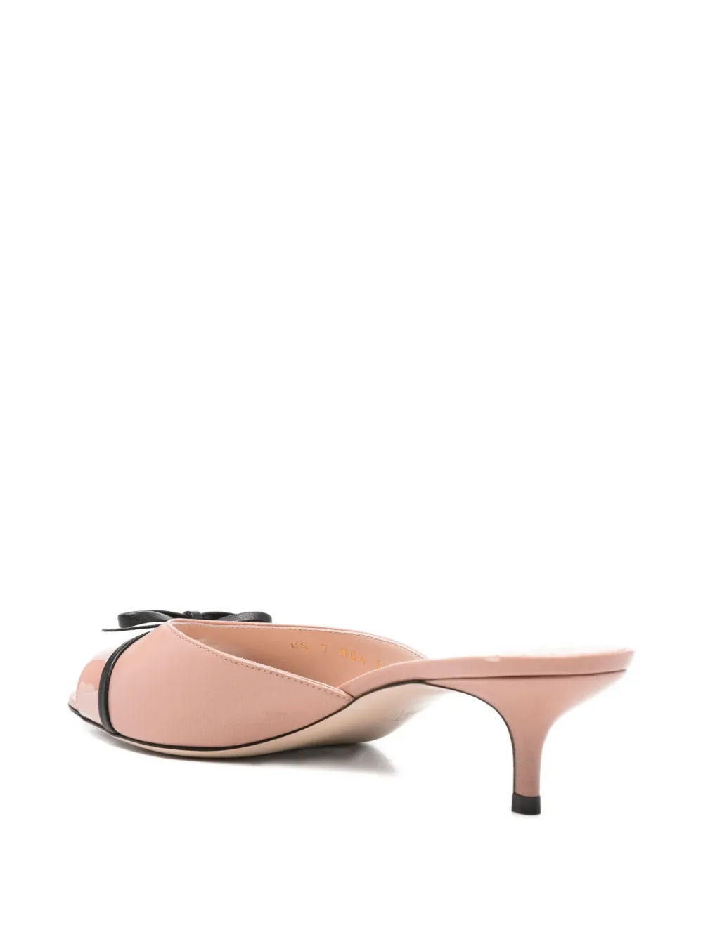 Valentino Garavani 45mm leather heeled mules Neutrals