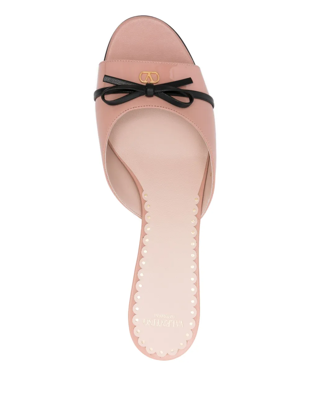 Valentino Garavani 45mm leather heeled mules Neutrals