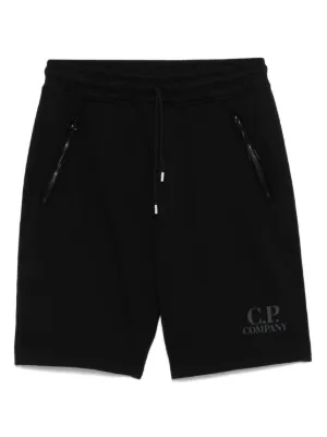 ★C.P. Company★ Cotton Fleece Bermuda Shorts Pants Black 16 C.P. Company | Metropolis Stretch Fleece Bermudas - Total