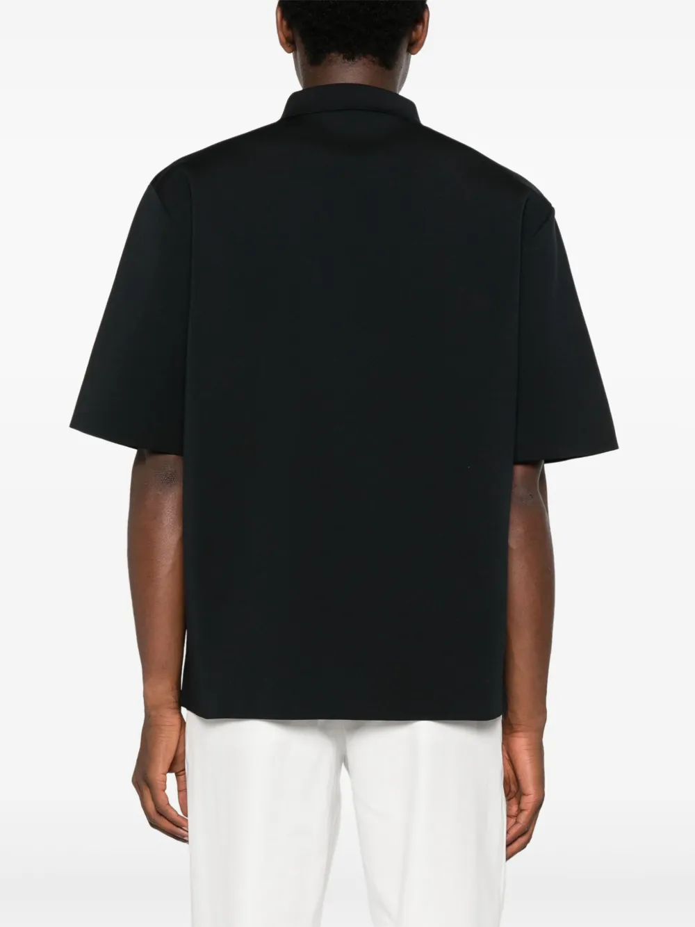 Jil Sander T-shirt met korte rits Zwart