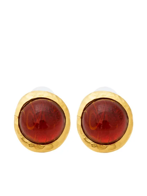 Kenneth Jay Lane topaz-embellished earrings 