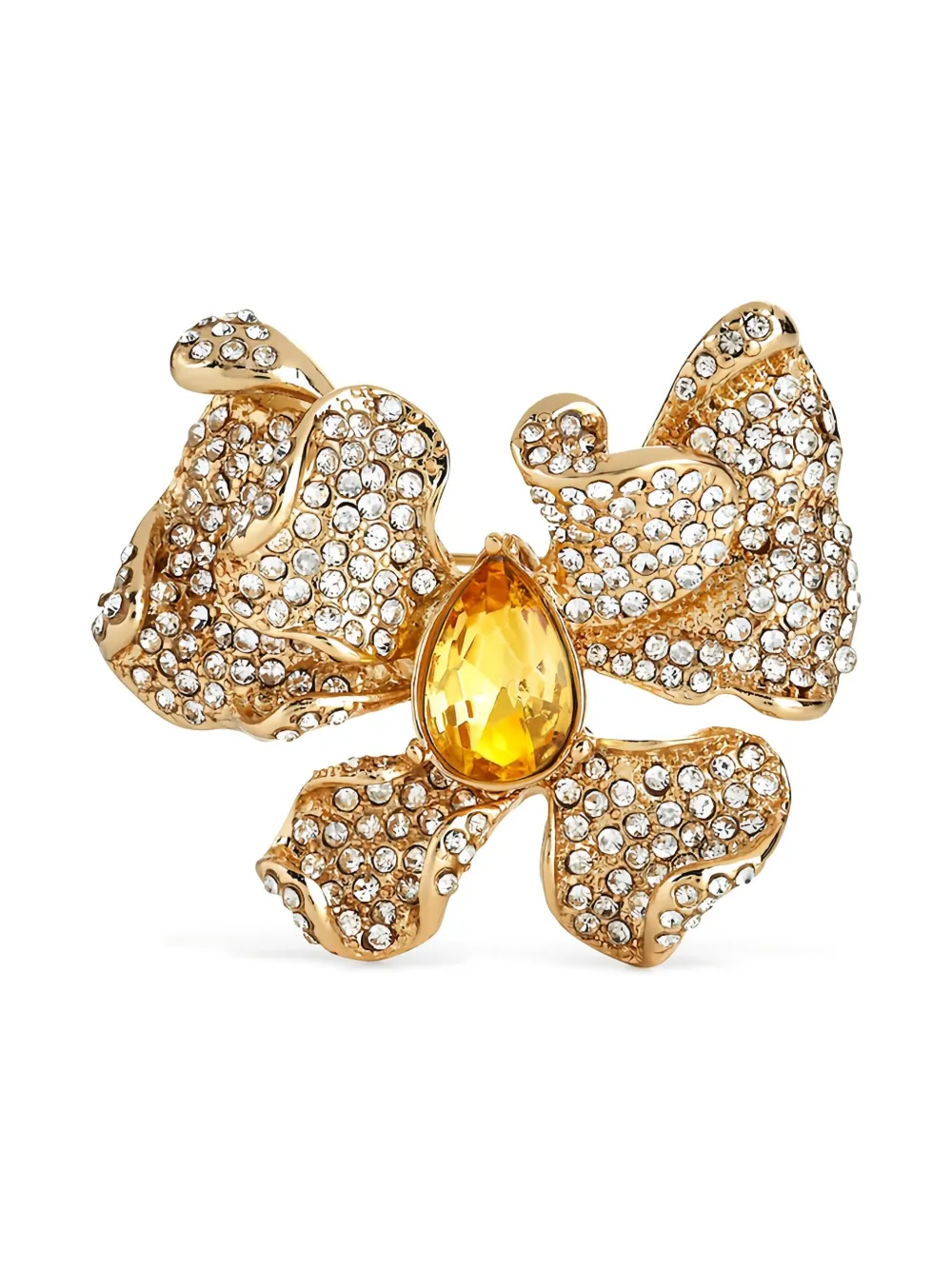 Kenneth Jay Lane Teardrop pin | Gold | Image 1
