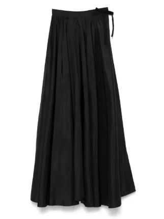 MM6 Maison Margiela Taffeta Maxi Skirt | Black | FARFETCH