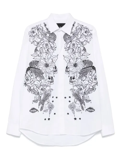 Chemise imprimée à détail noué - John Richmond - Modalova