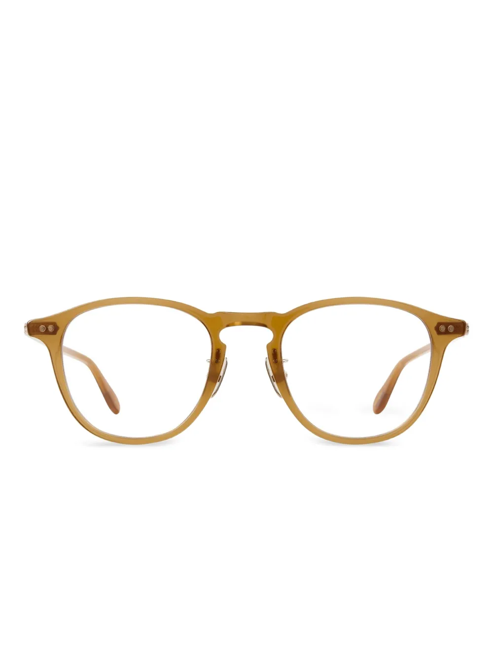 Garrett Leight Hampton J round-frame glasses | Brown | Image 1