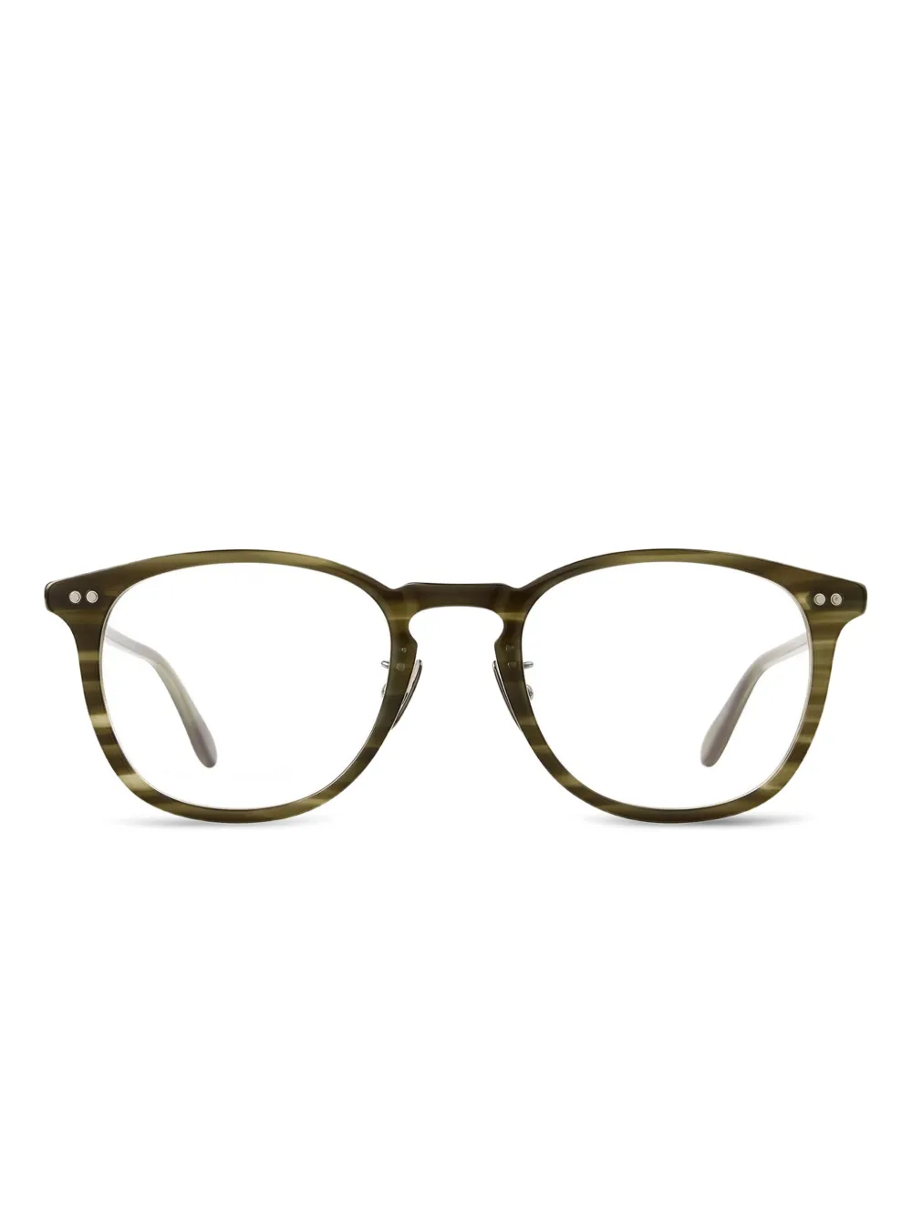 Garrett Leight Kinney zonnebril met rond montuur Groen
