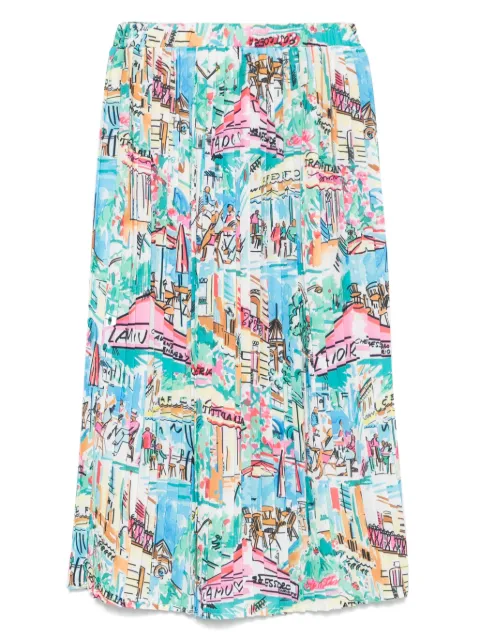 alessandro enriquez falda midi con estampado
