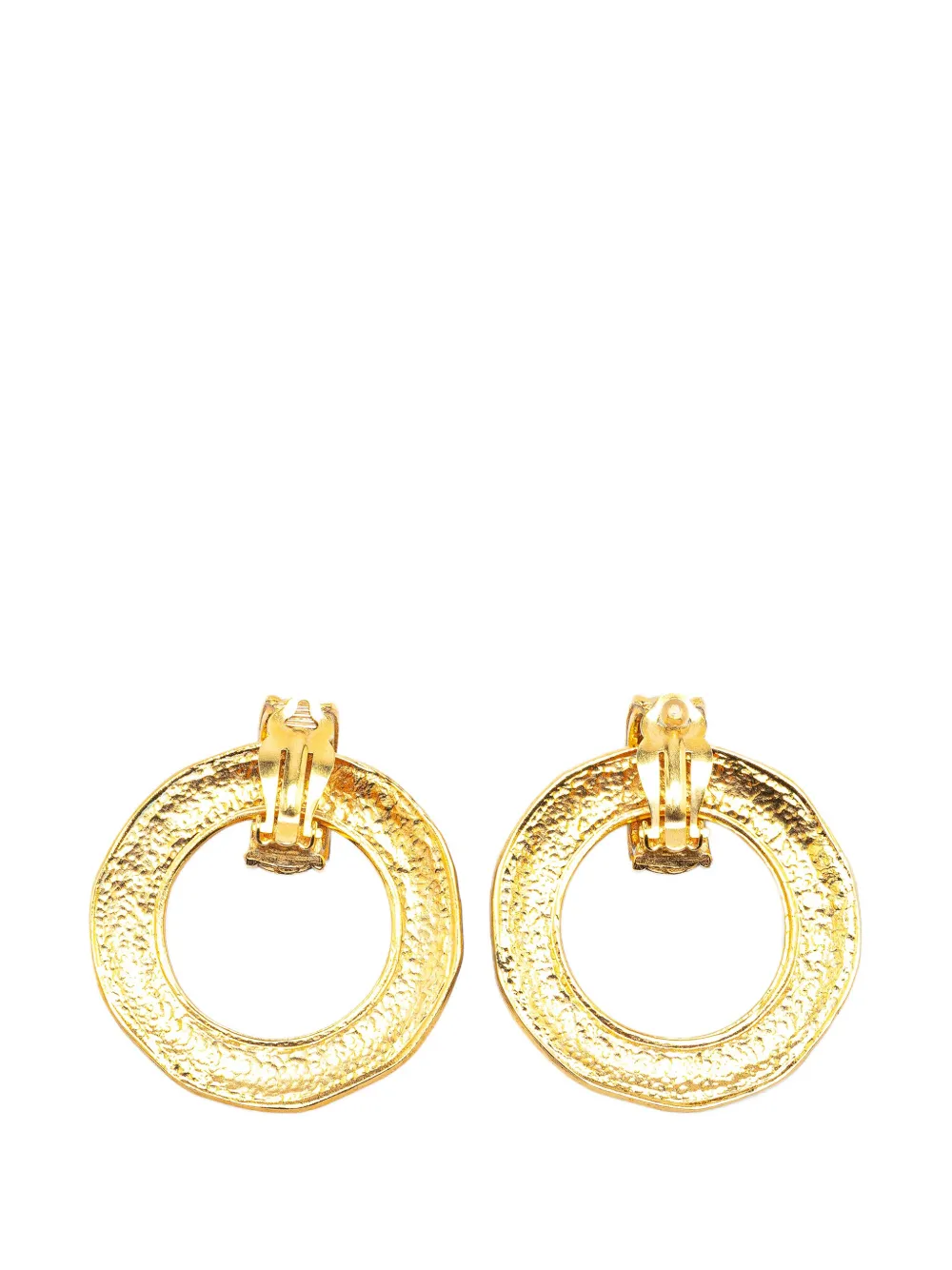 CHANEL Pre-Owned 20th Century Gold Plated Round Clip on Earrings costume earrings | Image 2