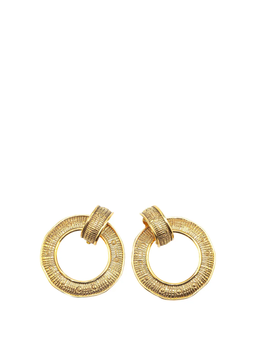 CHANEL Pre-Owned 20th Century Gold Plated Round Clip on Earrings costume earrings | Gold | Image 1