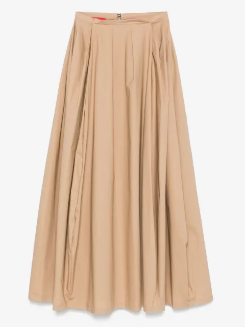 THELATEST pleat-detailed midi skirt