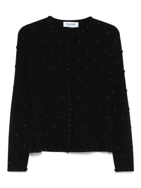 Blugirl floral-appliqué cardigan and top set