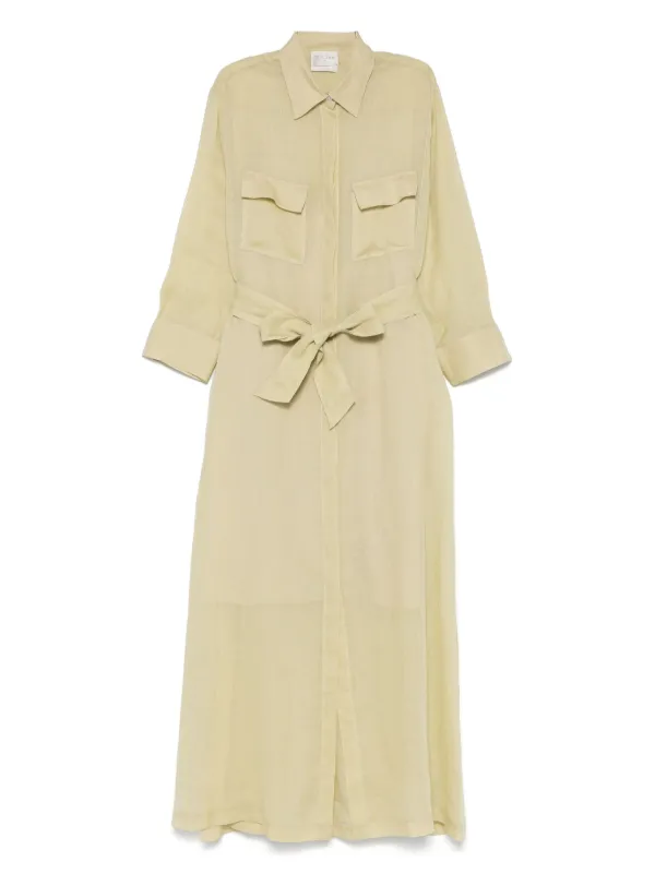 Forte_forte Sheer Maxi Dress - Green