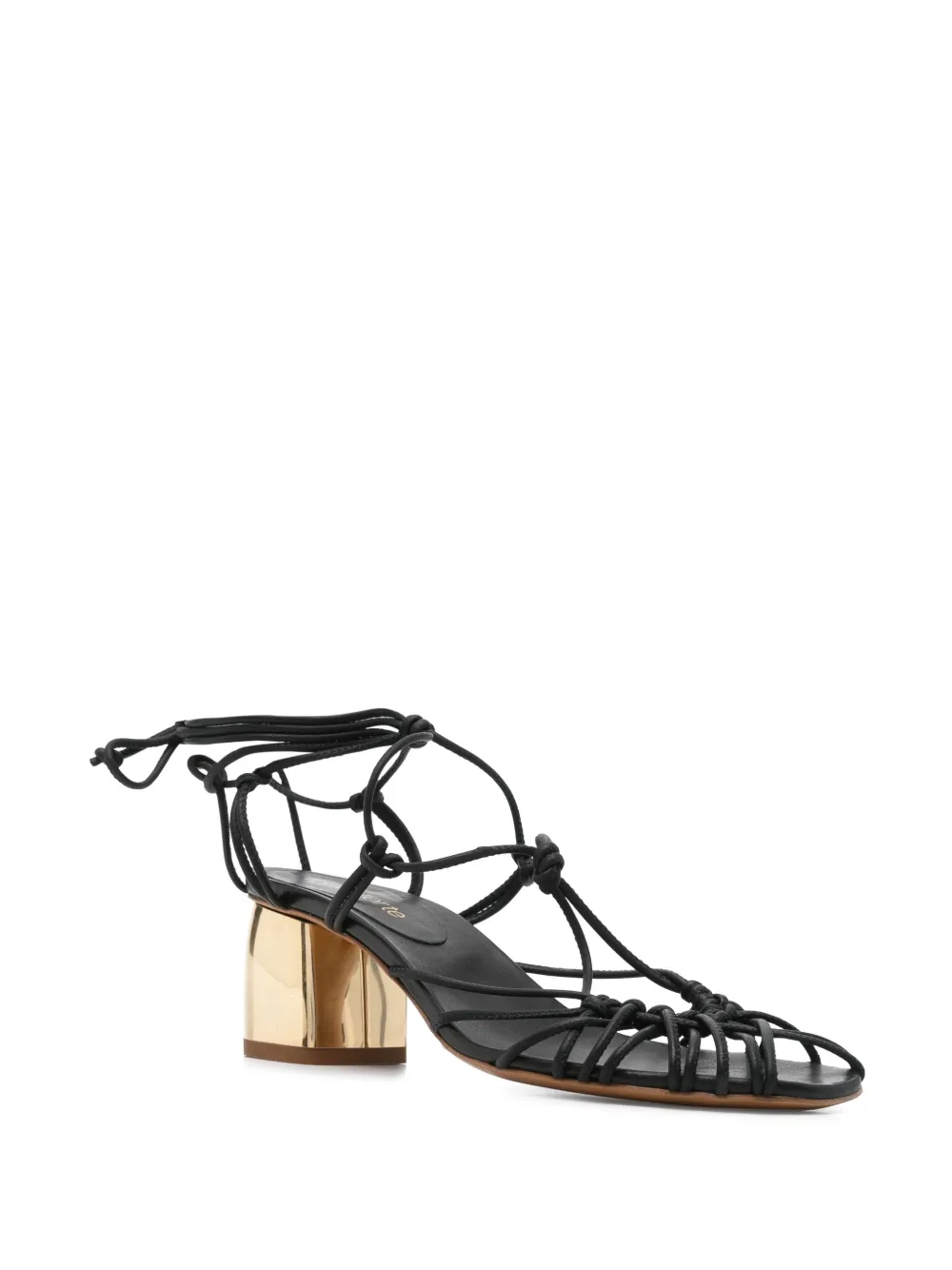 Forte Forte 50mm multi-way straps sandals - Zwart