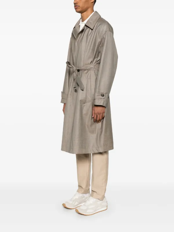 Emporio Armani virgin-wool Trench Coat | Neutrals | FARFETCH