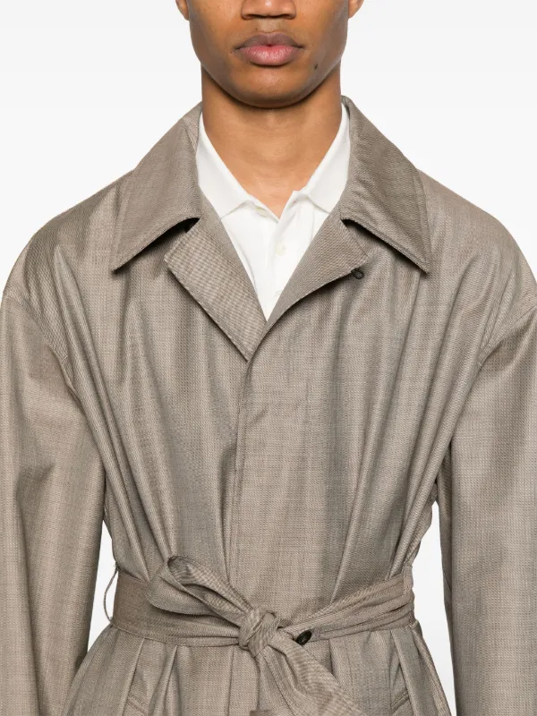 Emporio Armani virgin-wool Trench Coat | Neutrals | FARFETCH