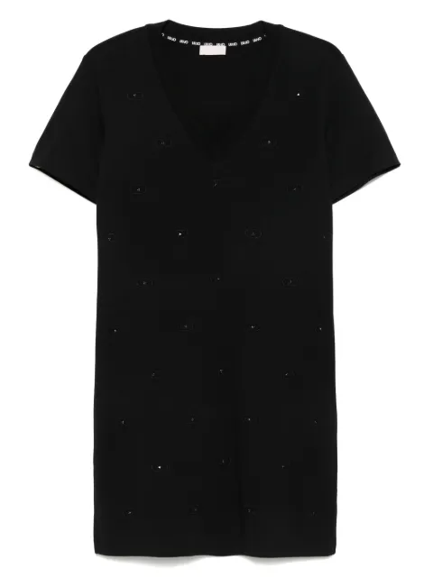 LIU JO logo-embroidered mini dress