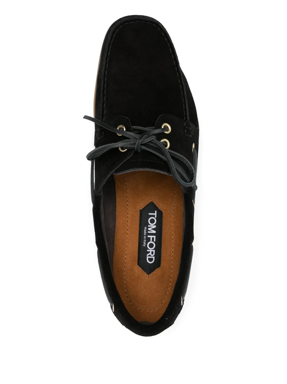 TOM FORD suede boat shoes Black