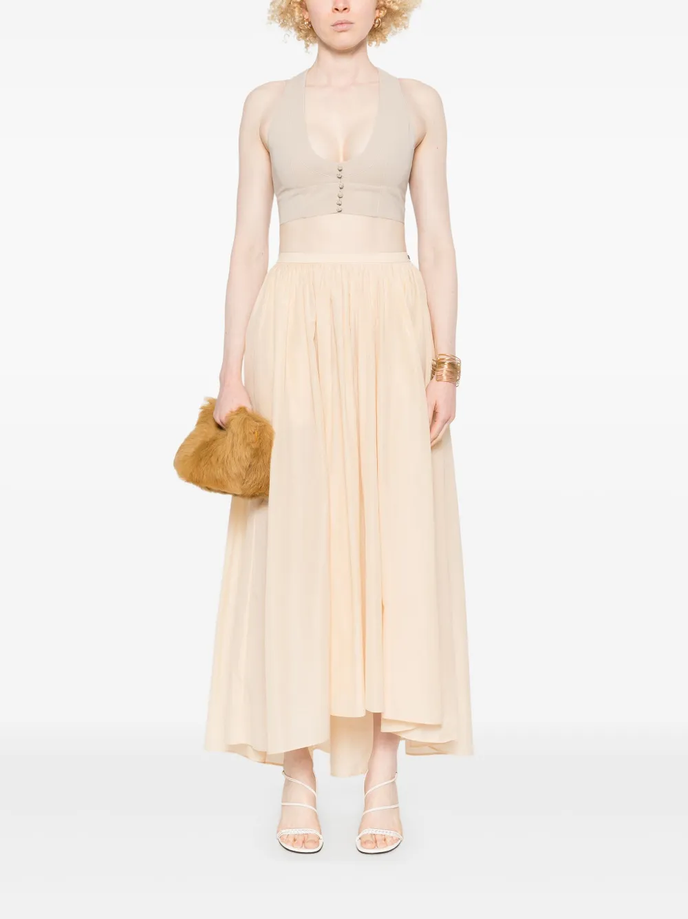 Shop Philosophy Di Lorenzo Serafini Cropped Gilet In 中性色