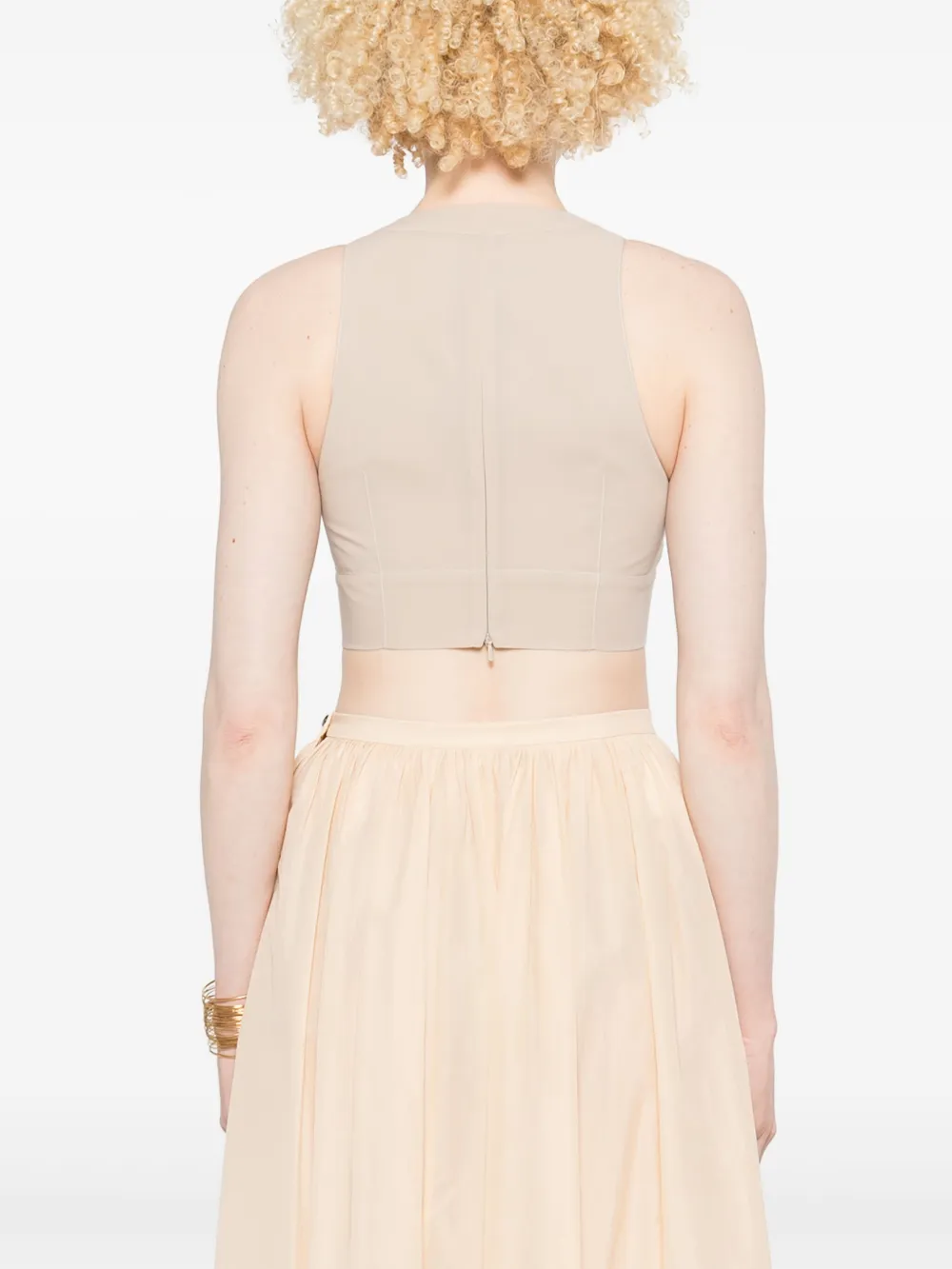 Shop Philosophy Di Lorenzo Serafini Cropped Gilet In 中性色