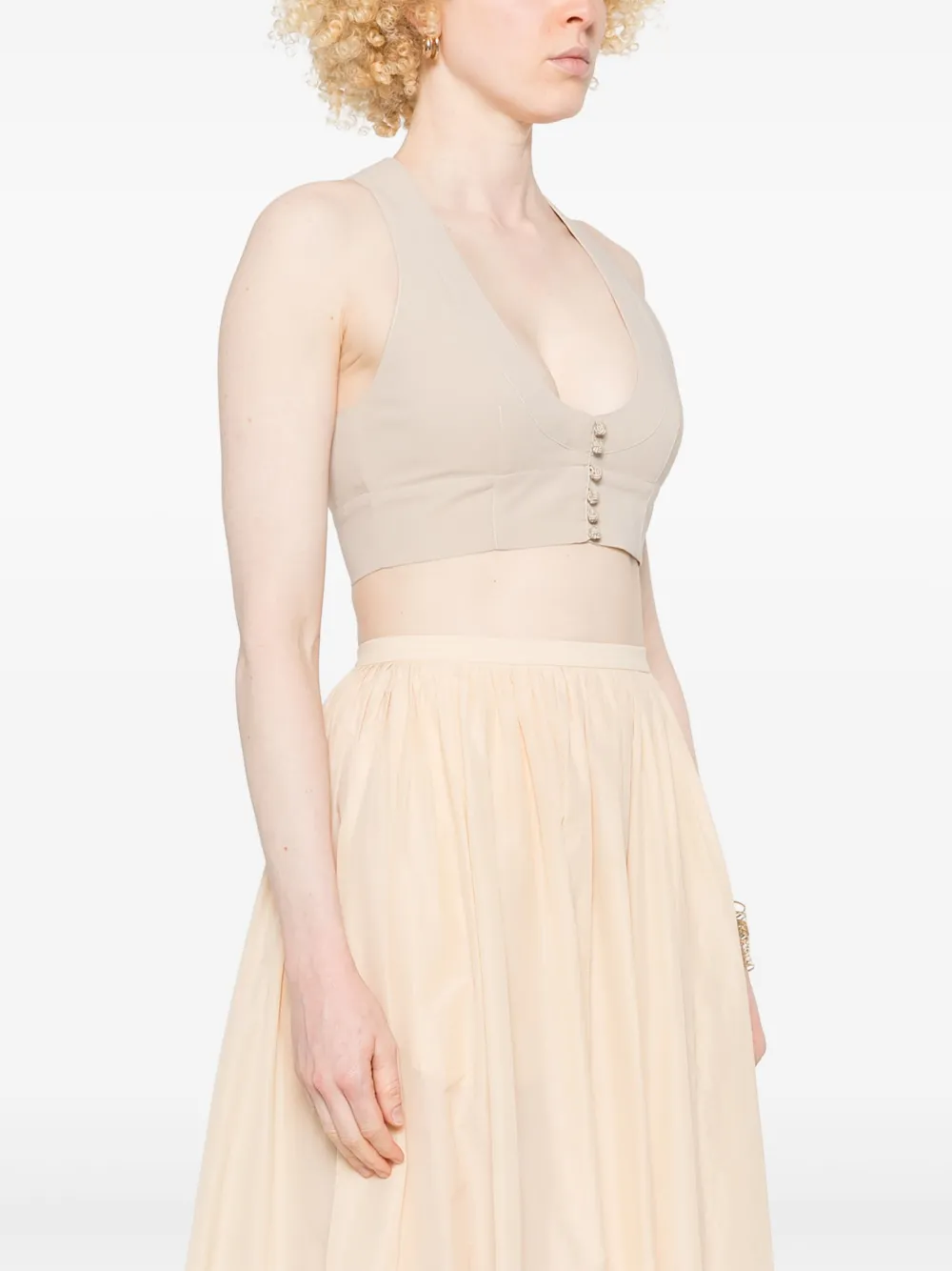 Shop Philosophy Di Lorenzo Serafini Cropped Gilet In 中性色