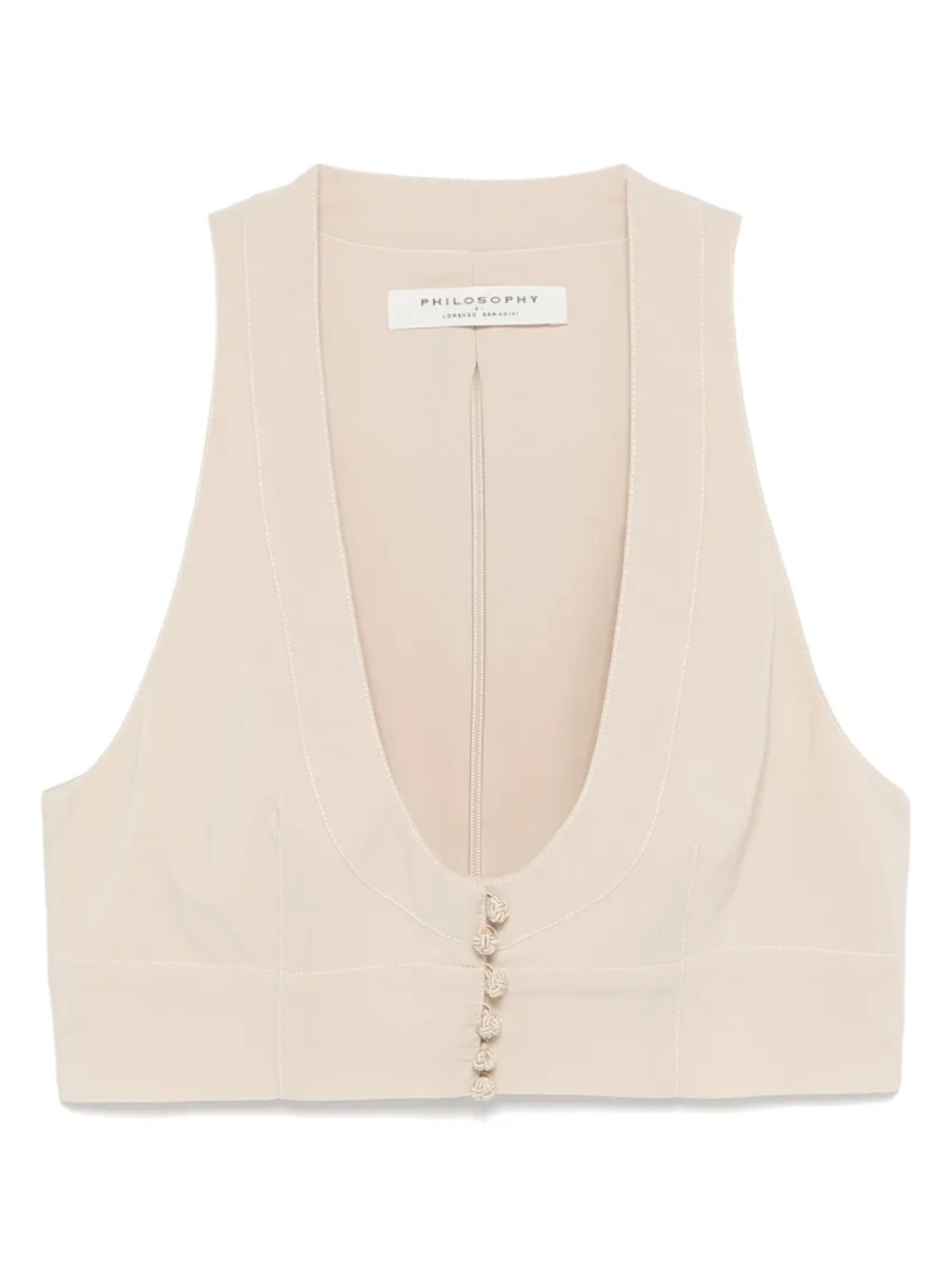 Philosophy Di Lorenzo Serafini クロップド ジレ - ニュートラル Philosophy Di Lorenzo Serafini クロップド ジレ - ニュートラル