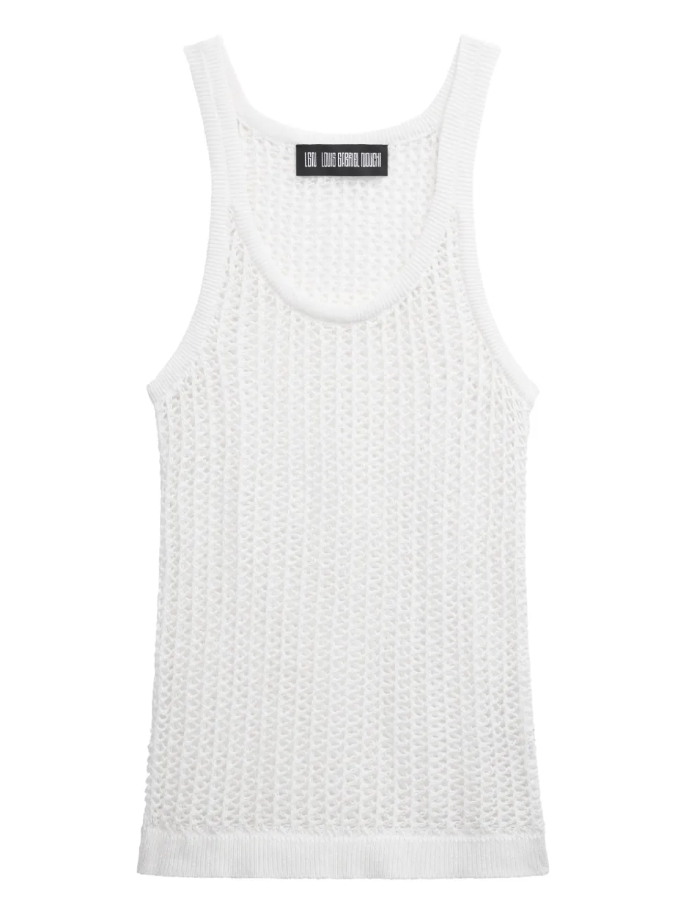 LGN  LOUIS GABRIEL NOUCHI  mesh tank top | White | Image 1