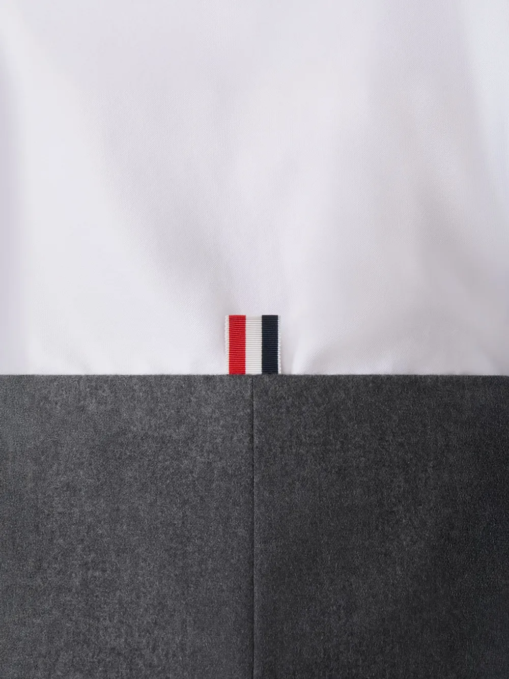 Thom Browne Grosgrain Loop Tab Pencil Skirt In Gray