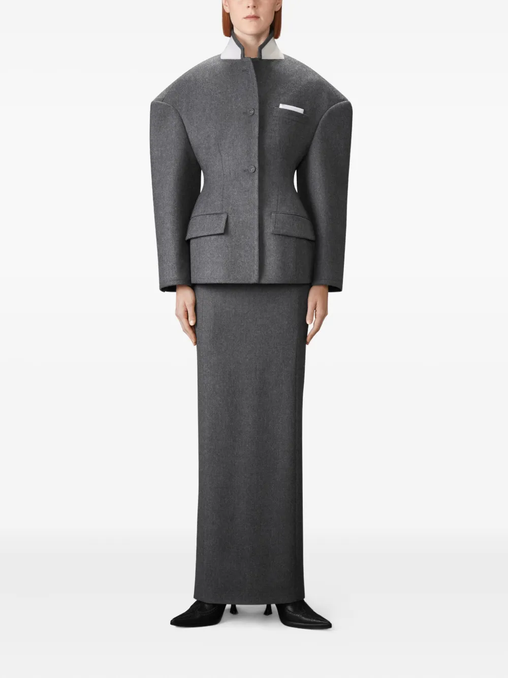 Thom Browne grosgrain loop tab pencil skirt | Pencil Skirts | Image 2