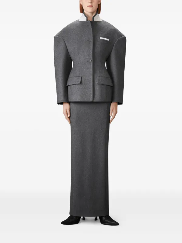 Side Stripe Sheath Pencil Skirt