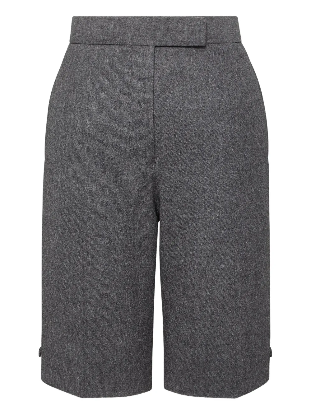 Thom Browne solid wool flannel bermuda shorts | Grey | Image 1