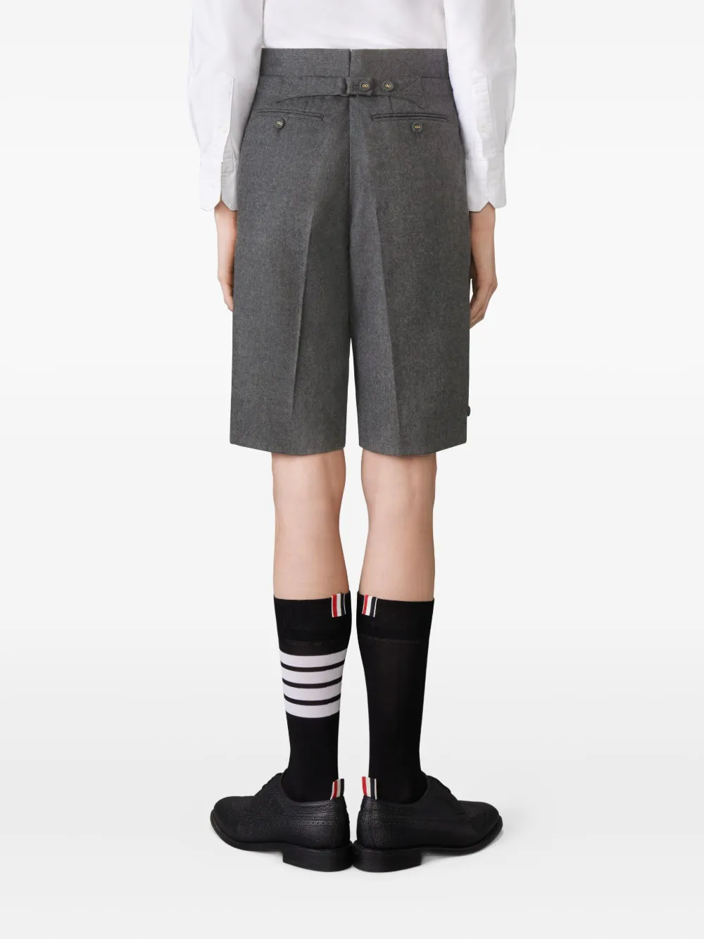 Thom Browne Flanellen bermuda shorts Grijs