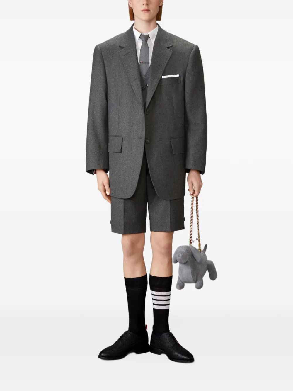 Thom Browne Bermuda flanellen shorts van wol Grijs