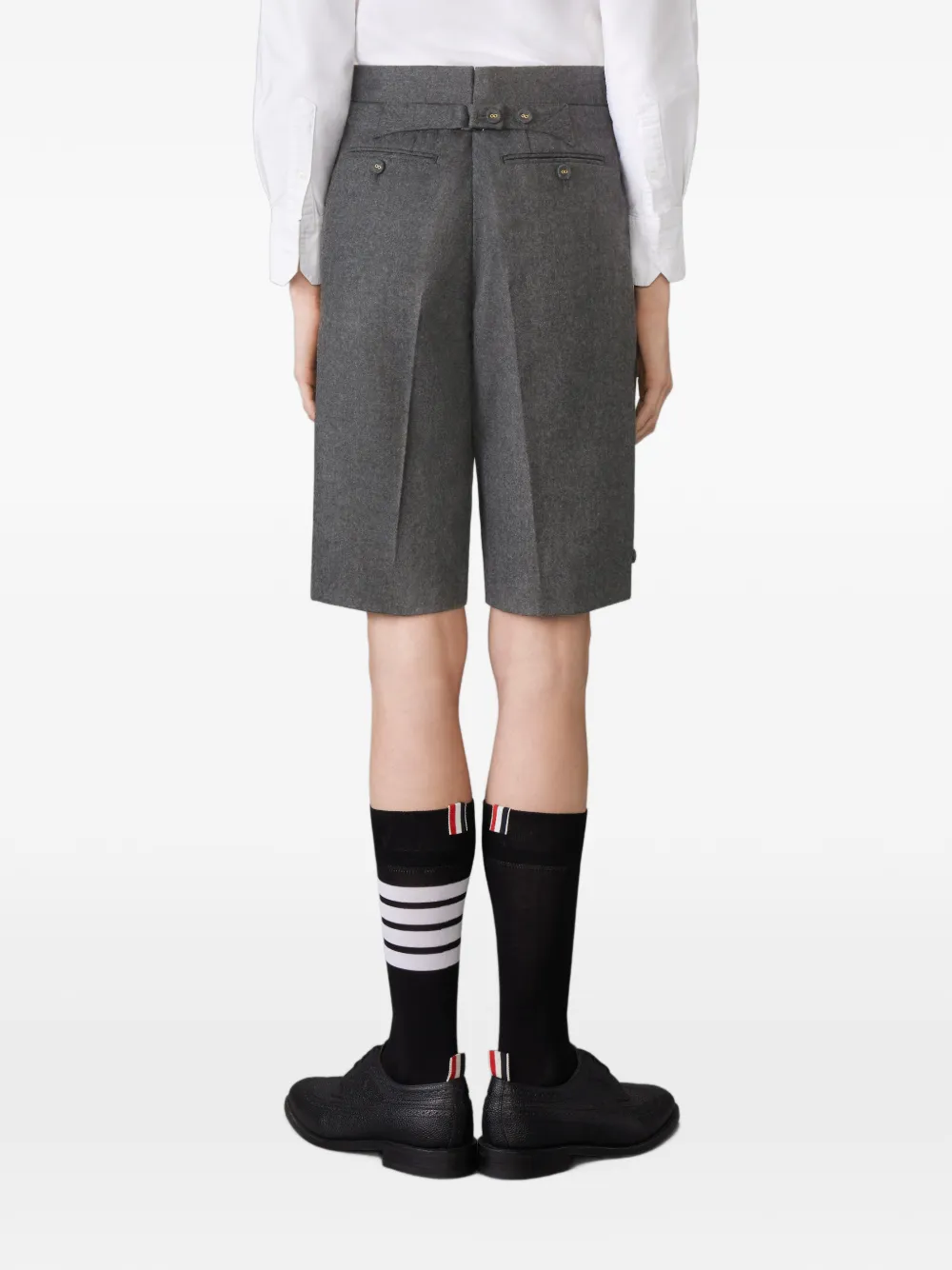 Thom Browne Bermuda flanellen shorts van wol Grijs