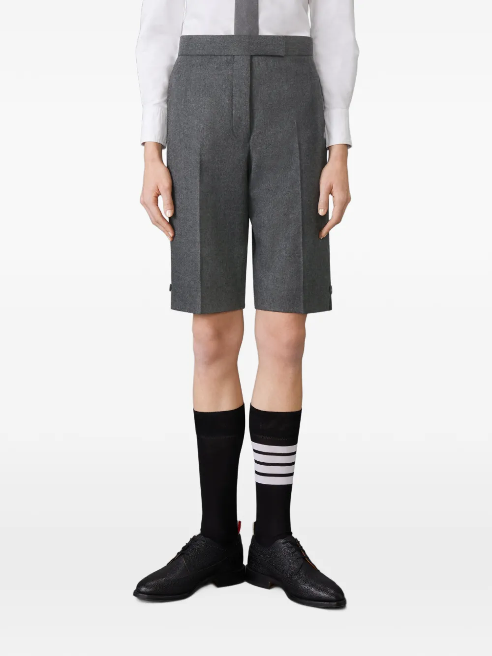 Thom Browne Bermuda flanellen shorts van wol Grijs