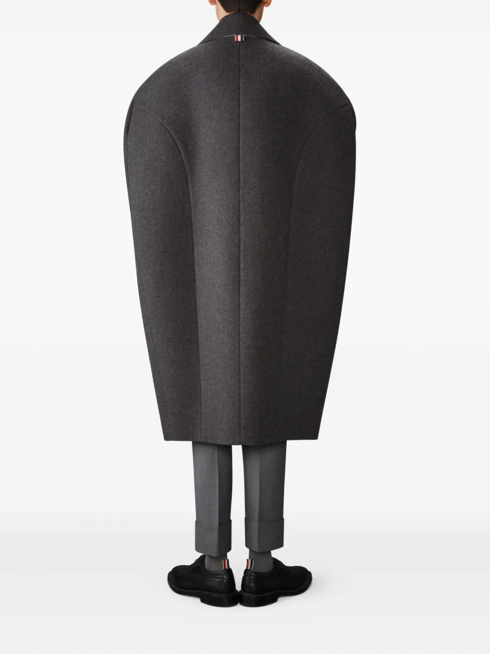 Thom Browne Melton Coccon jas Grijs