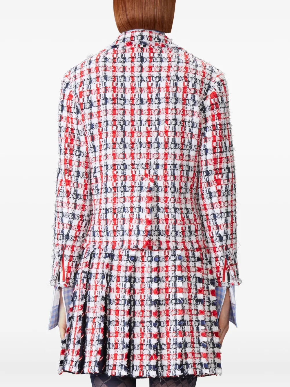 Thom Browne Blazer met gingham ruit Rood
