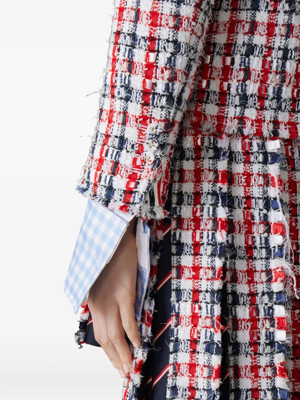 Thom Browne Blazer met gingham ruit Rood