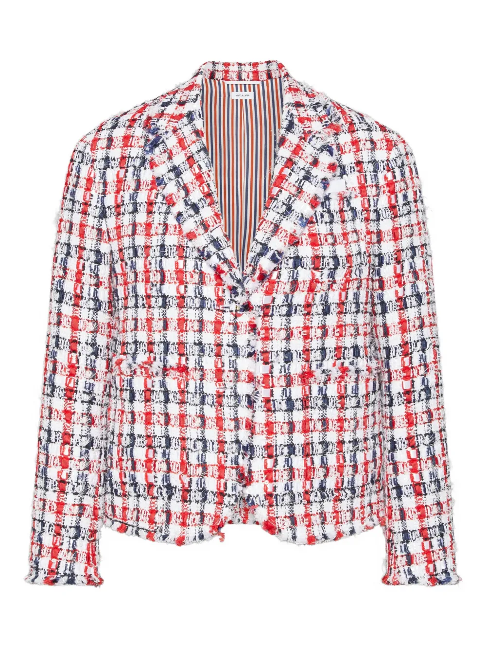 Thom Browne gingham-check tweed jacket | Red | Image 1