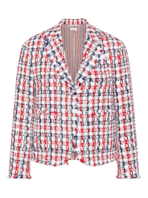 Thom Browne gingham-check tweed jacket