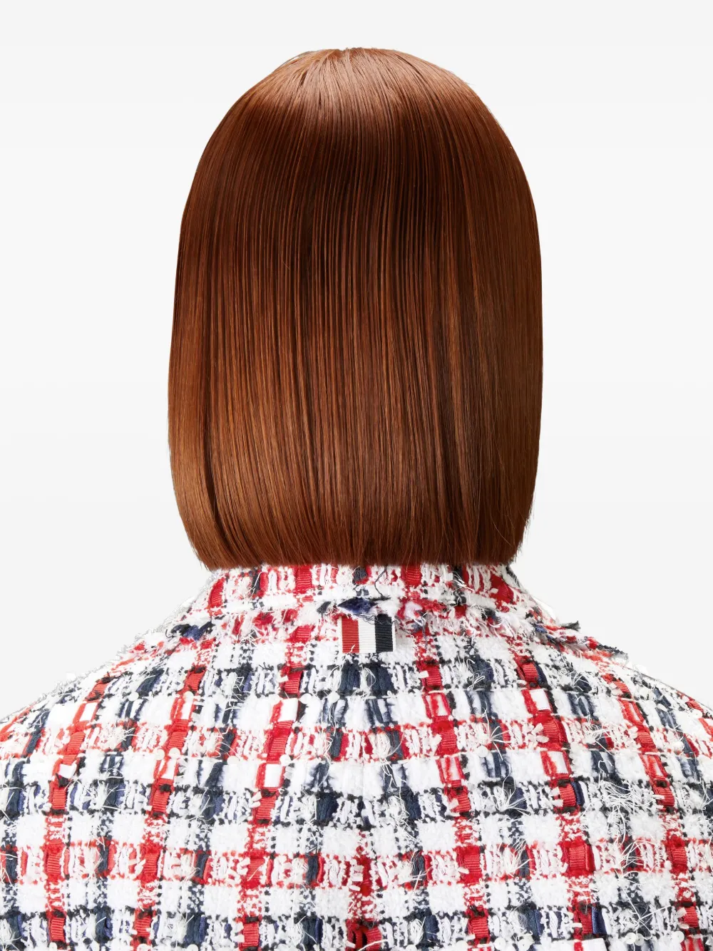 Thom Browne Gingham-check Tweed Jacket In Red