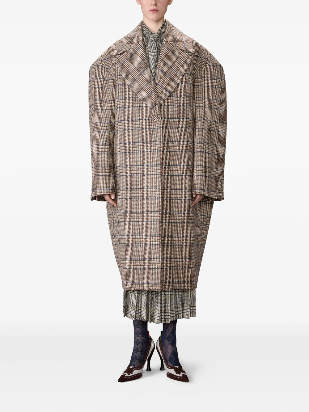 Thom Browne Hunting tweed jas - Bruin