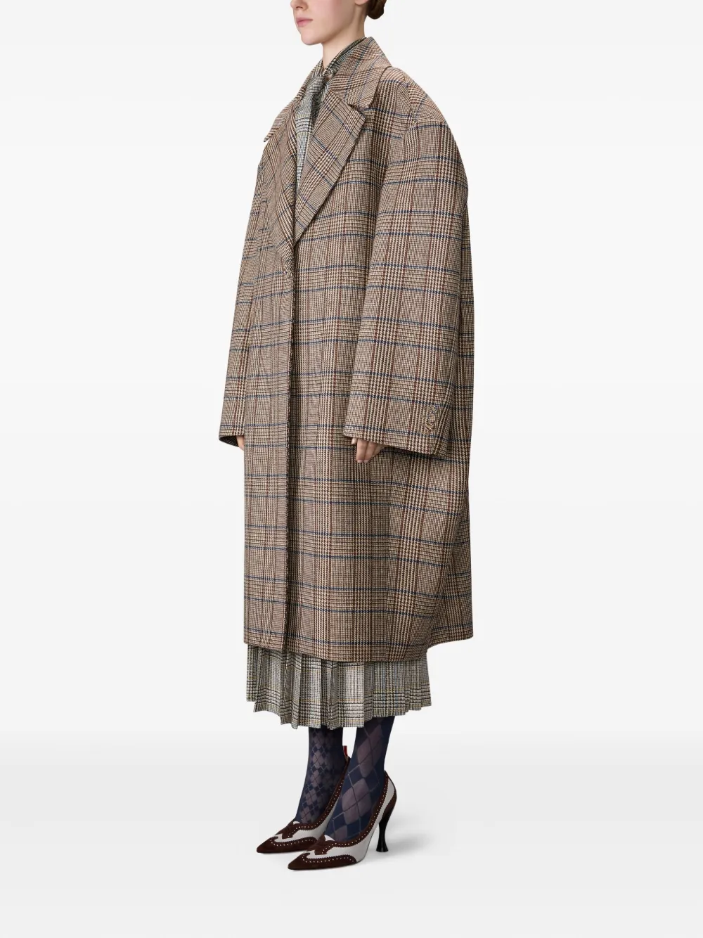Thom Browne Hunting tweed jas Bruin