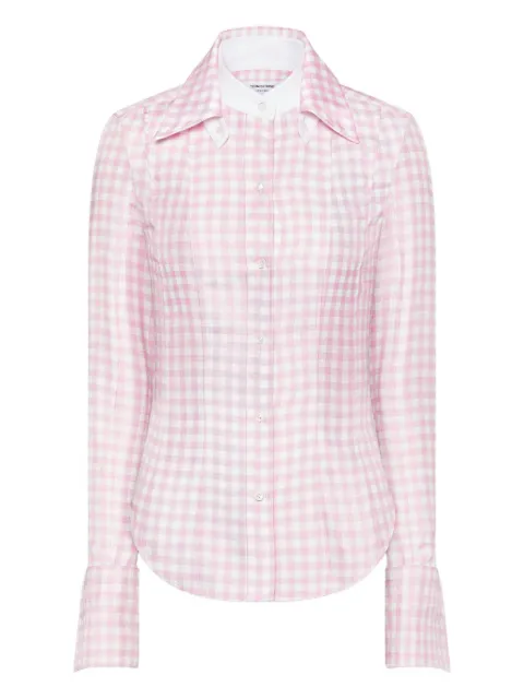 Thom Browne gingham-check silk shirt