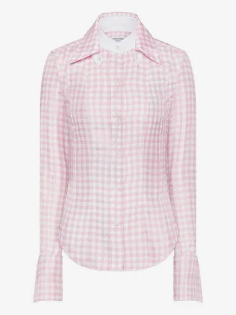 Thom Browne chemise en sergé de soie à carreaux vichy