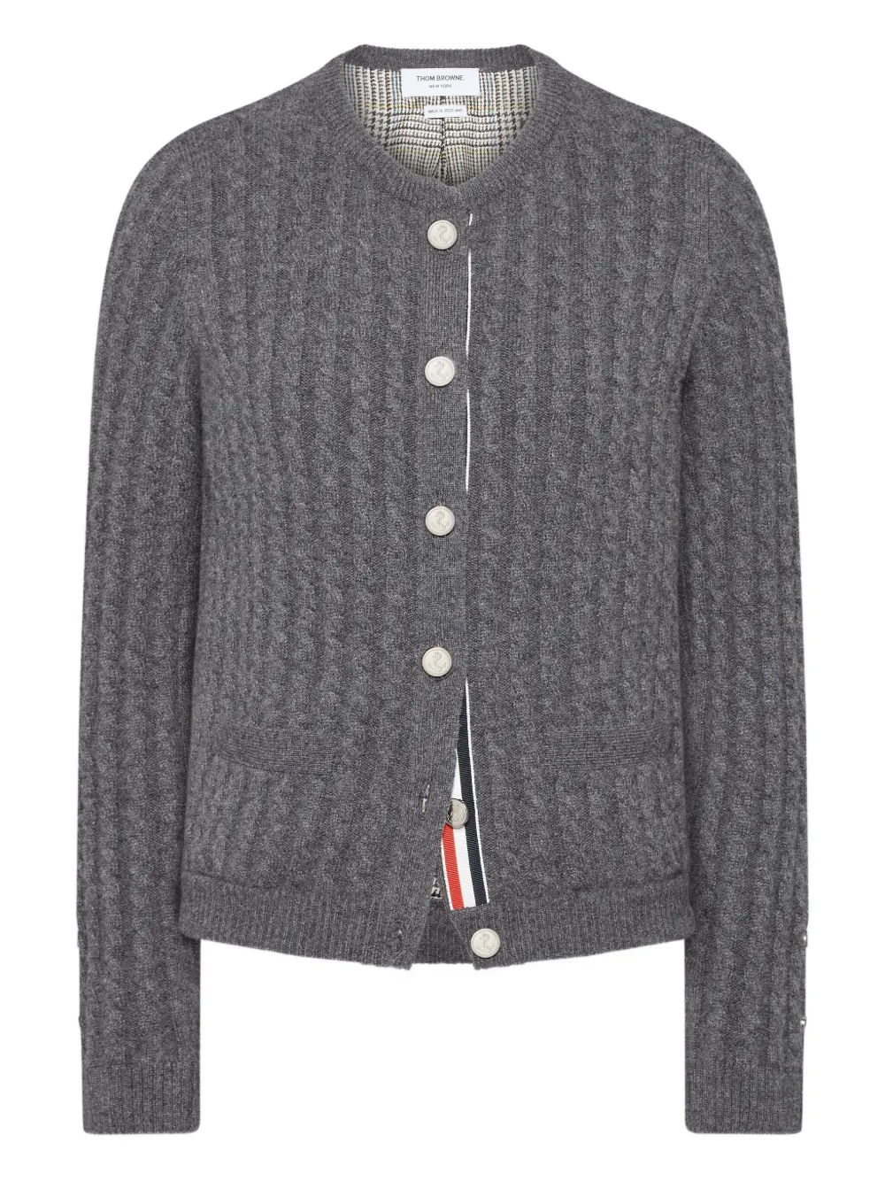 Thom Browne Cardigan in maglia con bottoni - Grigio